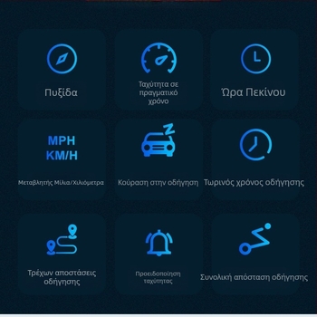 Οθόνη HUD αυτοκινήτου – μοντέλο H2o, GPS είσοδος, τροφοδοσία USB, HD ανάλυση, συμβατό με όλα τα μοντέλα