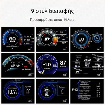 HUD οθόνη OBD για αυτοκίνητο — Kuyoule, PC+ABS, Μοντέλο A501, Συμβατό με OBDII, Βάρος ~150 g