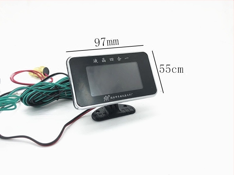 LCD μετρητής τετραπλής λειτουργίας για πίεση λαδιού, τάση, θερμοκρασία νερού και επίπεδο λαδιού, 12V-24V καθολικό για αυτοκίνητα και φορτηγά