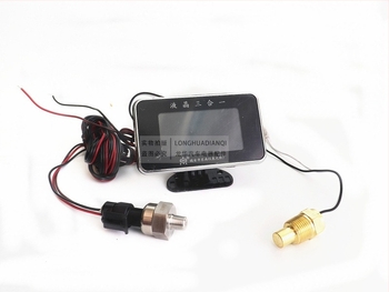 Οικουμενικός LCD μετρητής 12–24V 3 σε 1: πίεση λαδιού, τάση και θερμοκρασία νερού για αυτοκίνητα και φορτηγά