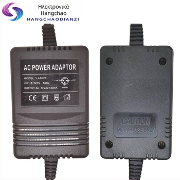 Μίκτης ήχου με εξωτερικό μετασχηματιστή τροφοδοσίας, αμερικανική πρίζα, 17Vx2, 3-πολικός κυκλικός συνδετήρας, 420 mA