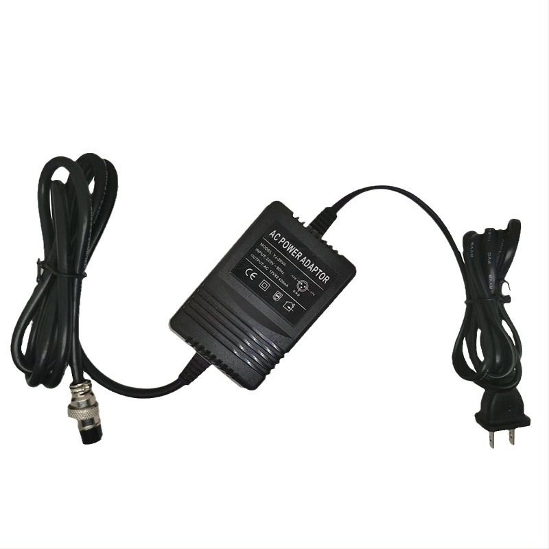 Μίκτης ήχου με εξωτερικό μετασχηματιστή τροφοδοσίας, αμερικανική πρίζα, 17Vx2, 3-πολικός κυκλικός συνδετήρας, 420 mA