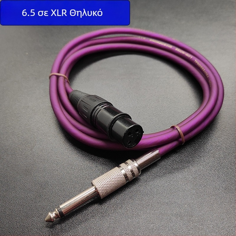 Καλώδιο ήχου 6,5 mm σε 6,35 mm για μίκτες και εξωτερικές κάρτες ήχου, πυρήνας από γυμνό χαλκό, διαθέσιμες μήκες 0,3–10 μ, για εξοπλισμό ήχου/βίντεο