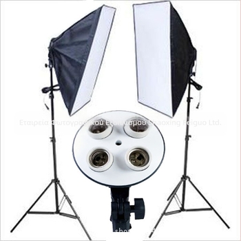 Card Shadow Σετ φωτισμού Softbox με 4 λαμπτήρες – διπλό σετ για στούντιο πορτρέτων