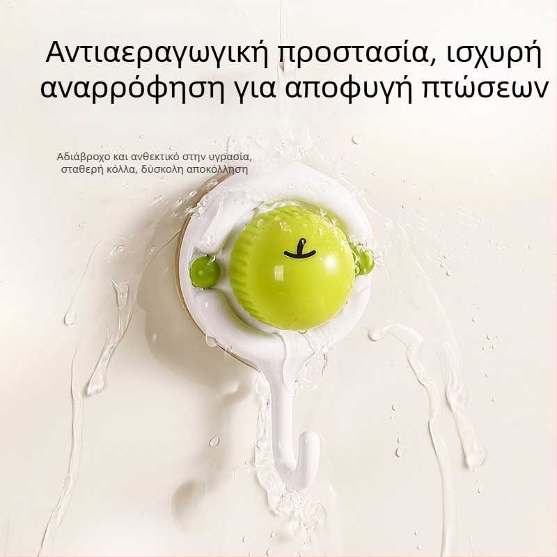 Άγκιστρο με βεντούζα για κουζίνα και μπάνιο – χωρίς τρύπες, μετακινείται, χωρίς ίχνη, ABS, μονό cartoon-χαριτωμένο σχέδιο, μοντέλο XY26113