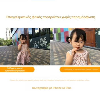 pholes PH-8166 Φακός πορτραίτου για κινητό, εξωτερικός φακός 105 mm, bokeh DSLR‑τύπου για smartphones