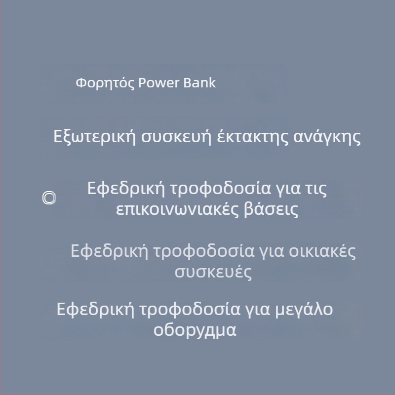 Power Bank Blue Screen — USB έξοδος πολλών θυρών (Τάσεις 5V/9V/12V/24V, Απόδοση 88%)
