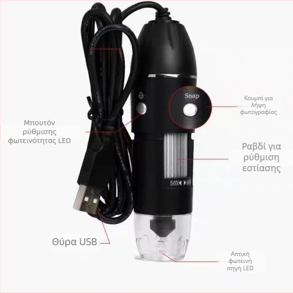 Φορητός ψηφιακός μικροσκόπιο για επιστήμη και εκπαίδευση, 1000x μεγέθυνση, LED φως, κάμερα (Μάρκα: cz; Εφαρμογή: επιστήμη και εκπαίδευση; Μεγέθυνση: 1000x)