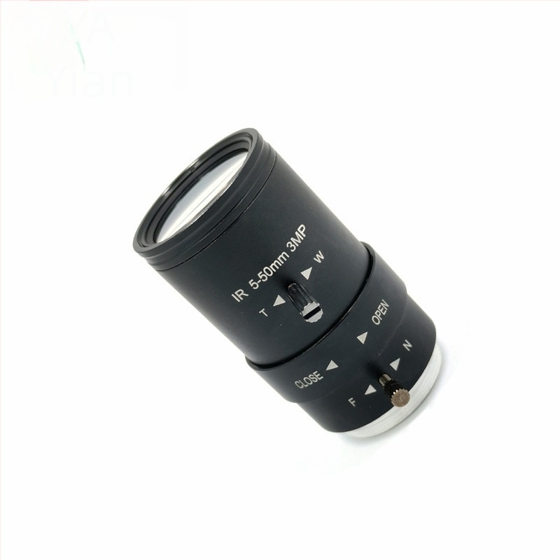 Ζουμ φακό Yi'an, 5-50mm, CS βάση, 3MP, F/1.6, κοντινή εστία 0,2 μ