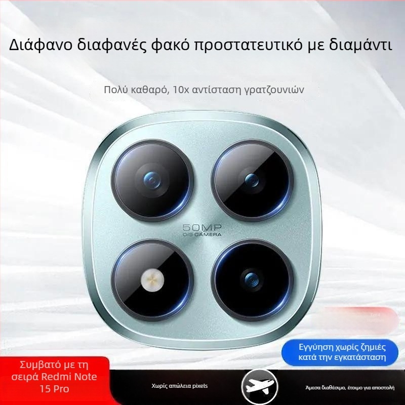 Φιλμ προστασίας φακού κάμερας για Redmi Note15Pro – Ολοκληρωμένο Εκρηξιο-Ανθεκτικό Φιλμ