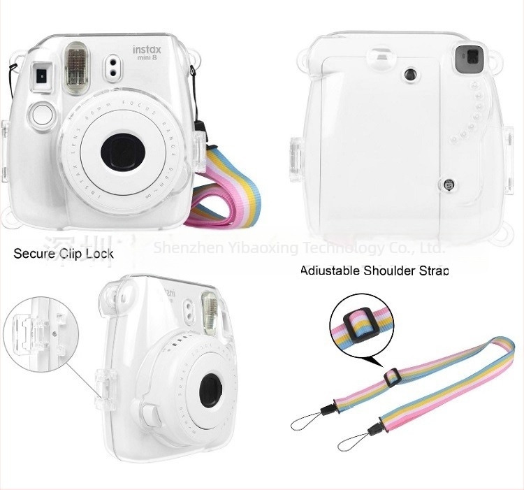 Polaroid Mini11 Σετ Αξεσουάρ Κρυστάλλινης Θήκης - 17 σε 1, Διαφανές Κέλυφος, Πλαίσιο Φωτογραφιών, Αυτοκόλλητα, Άλμπουμ