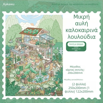 3D αυτοκόλλητα μικρο-σκηνών για ντοϊράμα — γωνία θεραπείας με στοίβες μικρών σπιτιών — διαθέσιμη προσαρμοσμένη επεξεργασία