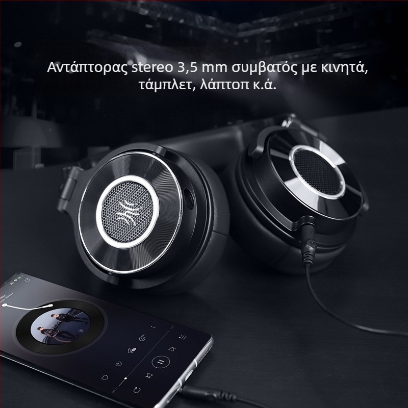 Ενσύρματα στούντιο ακουστικά με μικρόφωνο, ισορροπία τριών συχνοτήτων, 20–20 kHz, 38 Ω, ευθύγραμμο βύσμα 3,5/6,5 mm