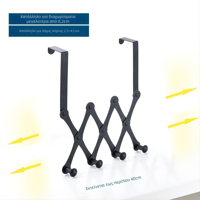 Κρεμάστρα πόρτας από ανοξείδωτο ατσάλι χωρίς οπές, για πόρτα-πίσω/ντουλάπα, αποθήκευση υπνοδωματίου