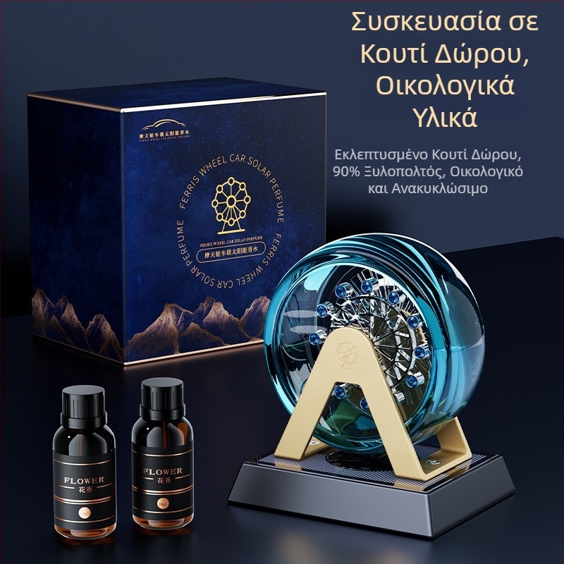 Ηλιακό διακοσμητικό αυτοκινήτου σε σχήμα ρόδας Ferris με άρωμα ωκεανού