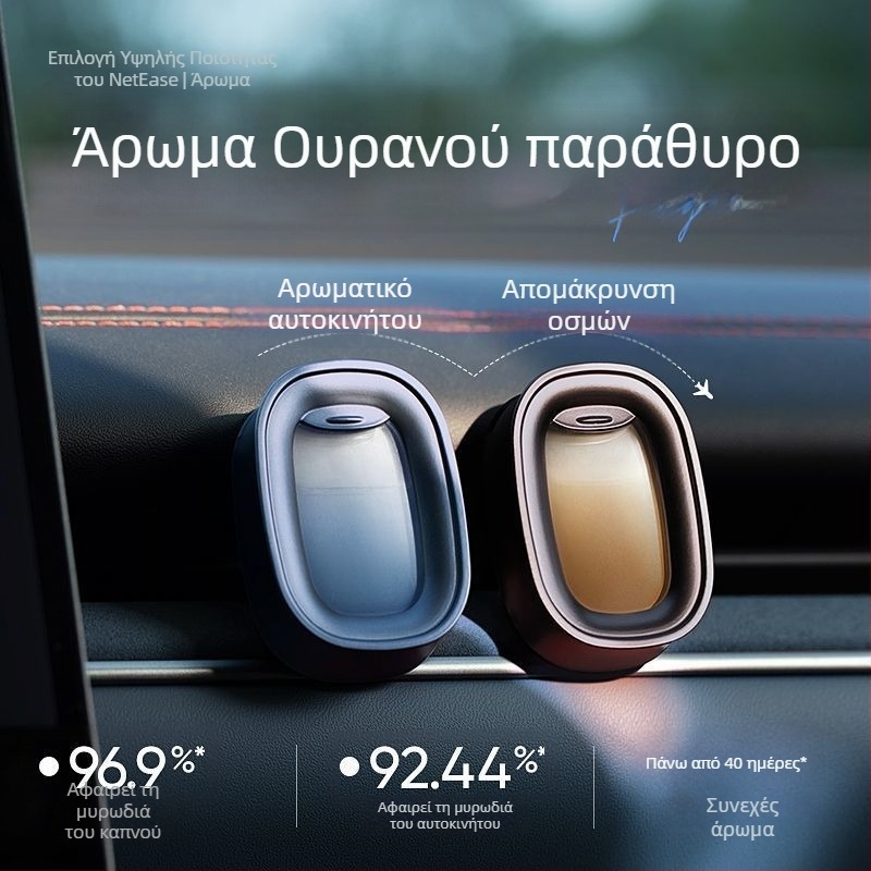 Αυτοκινητικό άρωμα με μεταλλικό κάτοχο για αεραγωγούς; Musk chypre / θαλασσινό άρωμα; 50–100 ml (εξάτμιση 1–15 ημέρες)