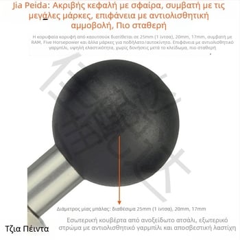 Μαγνητικός αυτοκινητόσυστης για κινητά με MagSafe, κεφαλή σφαίρας, 17 mm μαγνητική κεφαλή