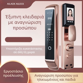 Έξυπνο κλείδωμα WS106 με αποθήκευση 200 δακτυλικών αποτυπωμάτων, πάνω από 10 000 ξεκλειδώσεις, σάρωση <1 s, ψευδής αναγνώριση <0.1%