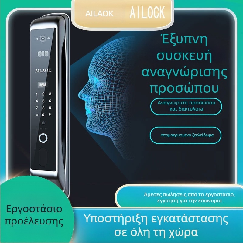 Έξυπνο κλείδωμα WS106 με αποθήκευση 200 δακτυλικών αποτυπωμάτων, πάνω από 10 000 ξεκλειδώσεις, σάρωση <1 s, ψευδής αναγνώριση <0.1%