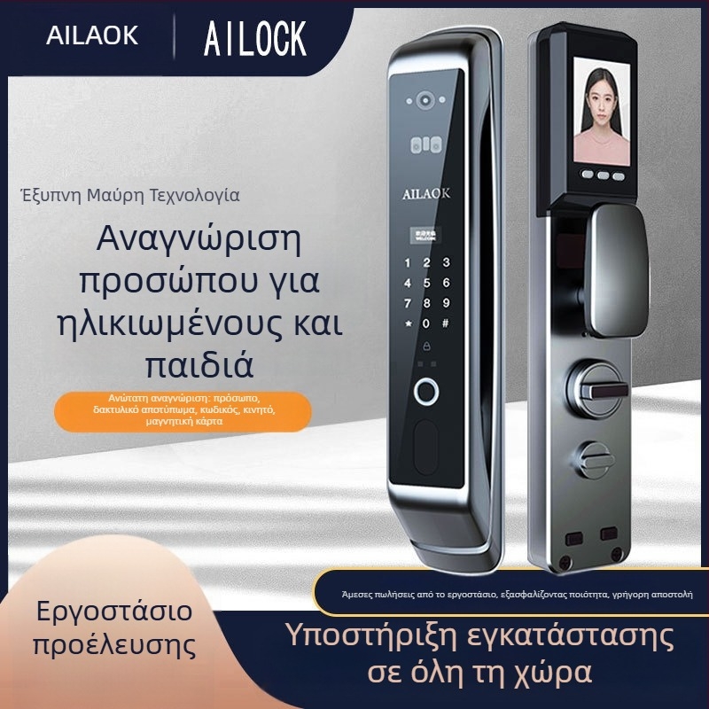 Έξυπνο κλείδωμα WS106 με αποθήκευση 200 δακτυλικών αποτυπωμάτων, πάνω από 10 000 ξεκλειδώσεις, σάρωση <1 s, ψευδής αναγνώριση <0.1%