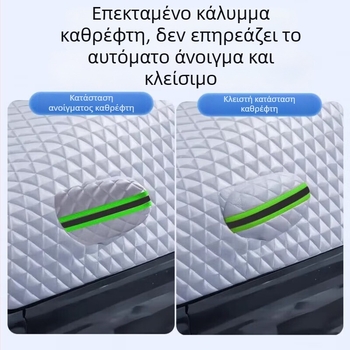 Master's Crown Κάλυμμα Μπροστινού Παρμπρίζ Αυτοκινήτου, Παχύ Oxford Ύφασμα, Τηλεσκοπική Εγκατάσταση, Ευρεία Συμβατότητα