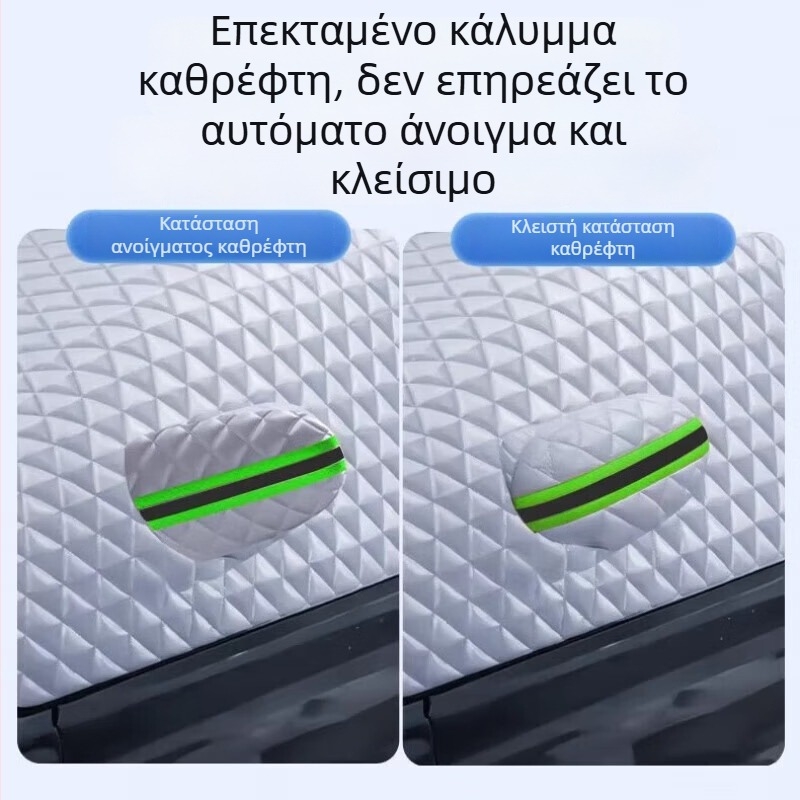 Master's Crown Κάλυμμα Μπροστινού Παρμπρίζ Αυτοκινήτου, Παχύ Oxford Ύφασμα, Τηλεσκοπική Εγκατάσταση, Ευρεία Συμβατότητα