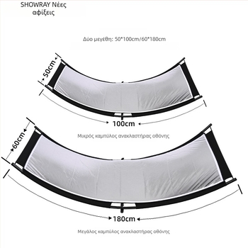 Φωτογραφικός U-μορφής καμπύλός ανακλαστήρας οθόνης, φορητός, μάρκα SHOWRAY, δυνατότητα παραμετροποίησης, εξουσιοδοτημένη ιδιωτική μάρκα