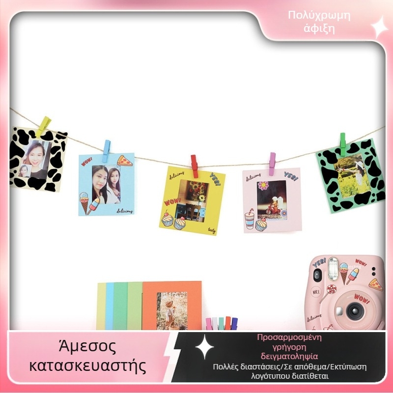 Polaroid DIY αυτοκόλλητα διακόσμησης — μοντέλο Medium general dessert cow pattern; PVC υλικό; δημιουργικά αυτοκόλλητα; εξατομικευμένες ζωγραφιές; συμβατό με Polaroid, φωτογραφίες, άλμπουμ φωτογραφιών, προστατευτικές θήκες, τσάντες κάμερας