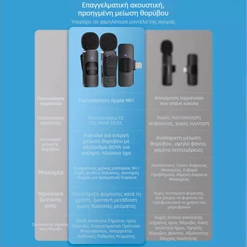 Boya BY-V10V20 Ασύρματο μικρόφωνο λαβιλέρ για κινητές μεταδόσεις