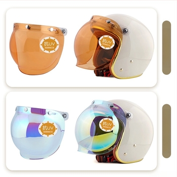 Visor με καθρέπτη φούσκα για κράνος μοτοσικλέτας - UV προστασία, προστασία ματιών, προστασία από άμμο, Μάρκα JEF, Μοντέλο JEF