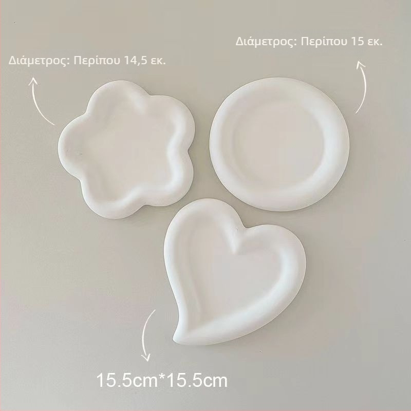 Δίσκος προβολής διακοσμητικών για φωτογραφικά props, γύψος, για λήψεις προϊόντων, βάρος 0,2