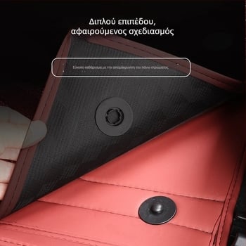 Δερμάτινα χαλάκια αυτοκινήτου από ναυτικό δέρμα για ειδικά αυτοκίνητα — παχύτερα, με διπλό κούμπωμα, ανθεκτικά στη βρωμιά