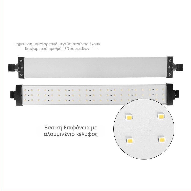 Αλουμινένιο πάνελ φωτισμού στούντιο με LED λωρίδα για μαλακό φως, χωρίς βήματα ρύθμισης φωτισμού, 22W, 7–12V