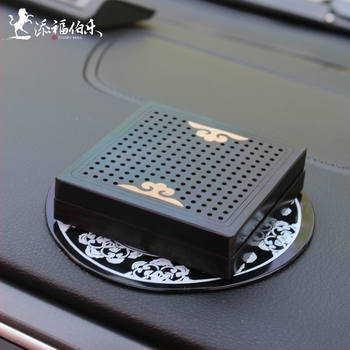 Διαχύτης αρωμάτων αυτοκινήτου από έβενο ξύλο, ζεν στυλ, με διάτρητο σχέδιο για κεντρική κονσόλα