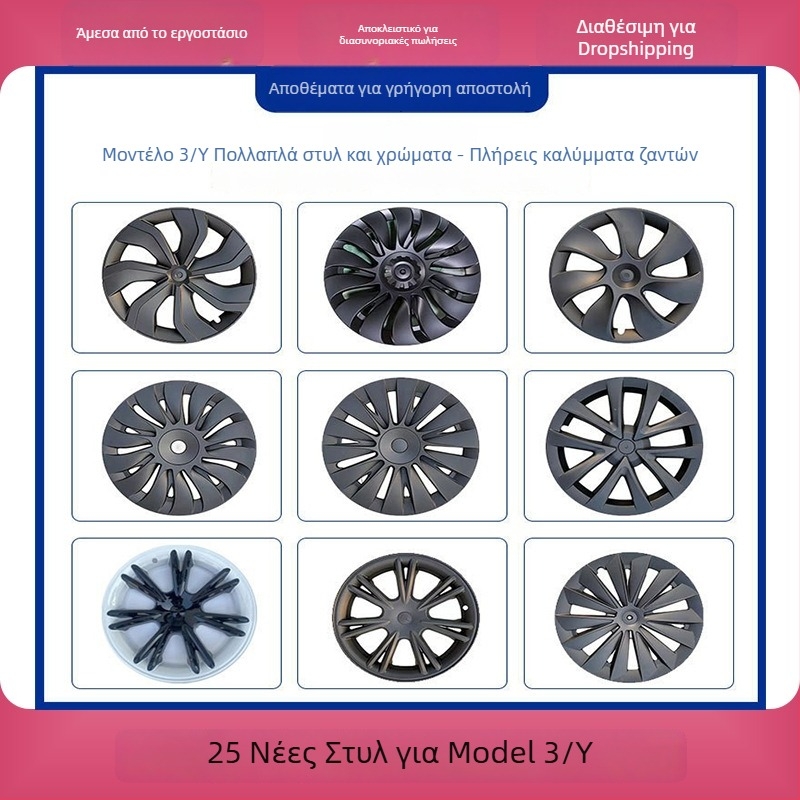 Κάλυμμα τροχού για Tesla Model Y/3 – Πλαστικό, Παραμετροποιήσιμο, Συμβατό με Model Y/3, Προέλευση Γκουανγκζού