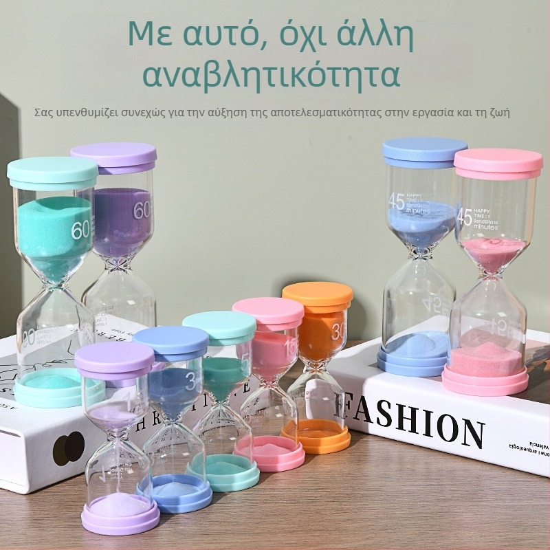 Kyushu Μακαρόν Χρονοδιακόπτης με άμμο για μάθηση, φιάλη άμμου με 3/5/30/60 λεπτά, δημιουργικό διακοσμητικό γραφείου