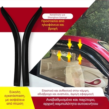 Προστατευτικό βροχής παραθύρου για ηλεκτρικό τετράτροχο όχημα – Υλικό PU; Προστασία παραθύρου από τη βροχή; Χωρίς ειδική επεξεργασία