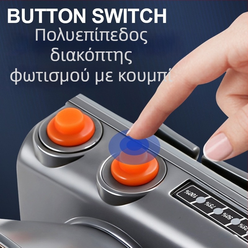 Φακός κεφαλής για εξωτερικό κάμπινγκ με LED, 5W, 4800mAh, αλουμινένιο κράμα, αδιάβροχος