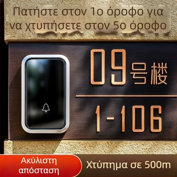 Ασύρματος βίντεο θυροτηλέφωνος οικίας με υπέρ-μακρινή εμβέλεια, δυνατό ήχο, αδιάβροχο σχέδιο και τηλεχειριστήριο για κλήσεις ηλικιωμένων