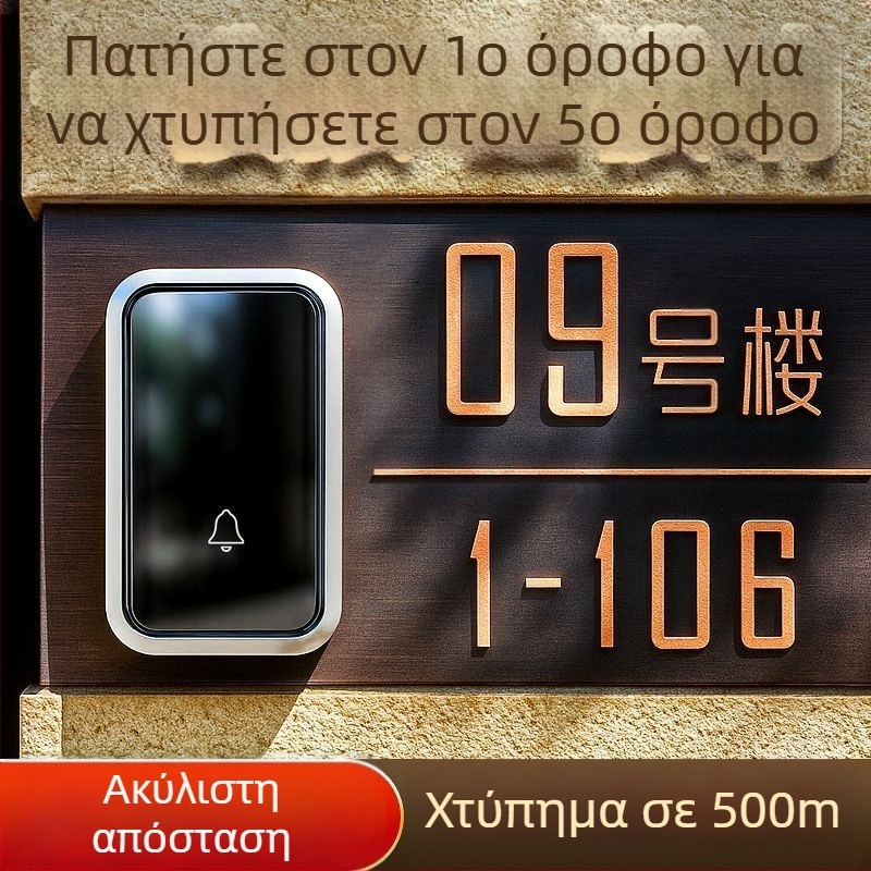 Ασύρματος βίντεο θυροτηλέφωνος οικίας με υπέρ-μακρινή εμβέλεια, δυνατό ήχο, αδιάβροχο σχέδιο και τηλεχειριστήριο για κλήσεις ηλικιωμένων