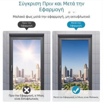 1 m ρολό φιλμ παραθύρου PET — μόνωση, προστασία UV, ιδιωτικότητα, αυτοκόλλητο φιλμ παραθύρου, μονόχρωμες αποχρώσεις