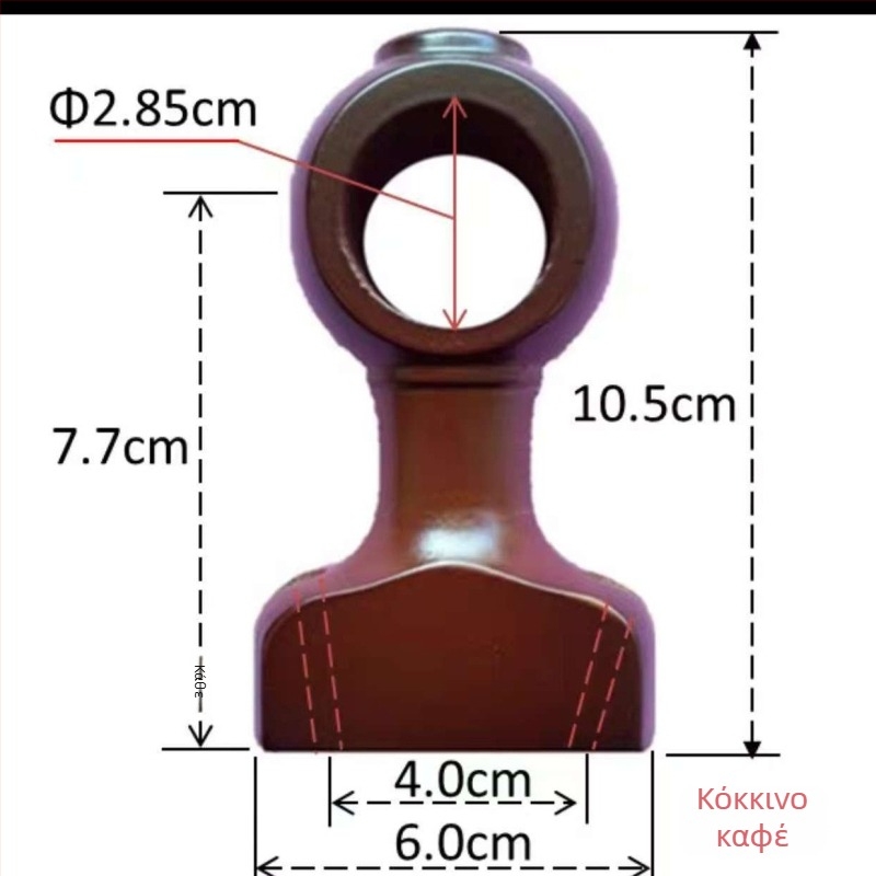 Ξύλινη βάση για ράβδο κουρτινών με διακοσμητική κεφαλή – μονό και διπλό στηρίγμα, παγκόσμια εφαρμογή, μοντέρνο μινιμαλιστικό στυλ