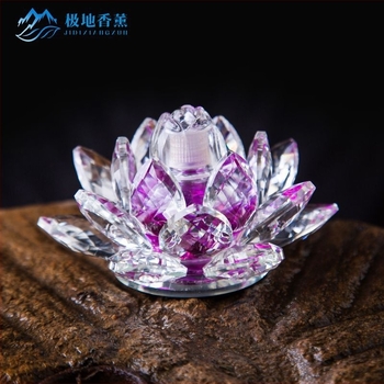 Κρυστάλλινο μπουκάλι αρώματος αυτοκινήτου με σχέδιο λωτού – αρωματοθεραπεία, διακόσμηση αυτοκινήτου - Polar Aromatherapy