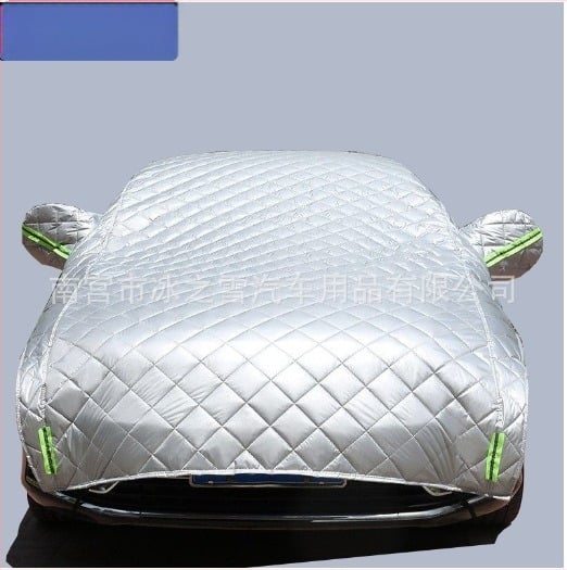 Nine Skills παχύ βελούρι βαμβακερό κάλυμμα μισού αυτοκινήτου – ηλιοπροστασία, θερμική μόνωση, τετρά εποχές προστασίας από βροχή και χιόνι