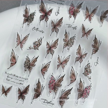 Αυτοκόλλητα για μανικιούρ με σχέδιο πεταλούδας σε υδατοχρώμα, απλό στυλ (Αυτοκόλλητα; Δώρο: Επιχειρηματικά δώρα; IP: Μη εξουσιοδοτημένο)