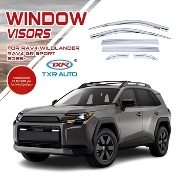 Ακρυλικό προστατευτικό ήλιου-βροχής για Toyota RAV4 2025 Wilanda – αυτοκινήτου ειδική εγκατάσταση με κόλλα, σετ 6 τεμάχια