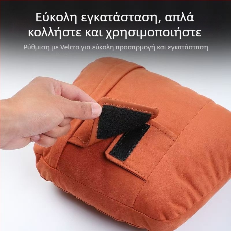 Αυτοκινητικό μαξιλάρι αυχένα με στήριξη οσφυϊκή, σουέντ υλικό, μινιμαλιστικό σχέδιο, παγκόσμια συμβατότητα, προσαρμογή