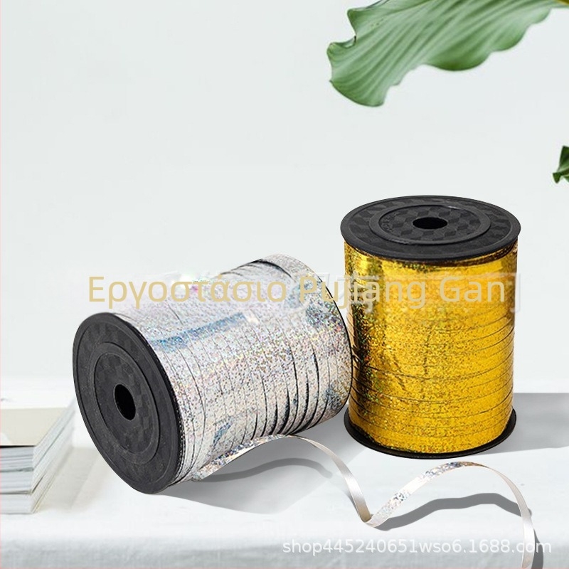 Σετ λέιζερ κορδέλας για μπαλόνια και πανό γάμου — 500 γιάρδες πλαστική κορδέλα, κρεμαστά σημαδάκια, κορδάνι δέσιμου μπαλονιών