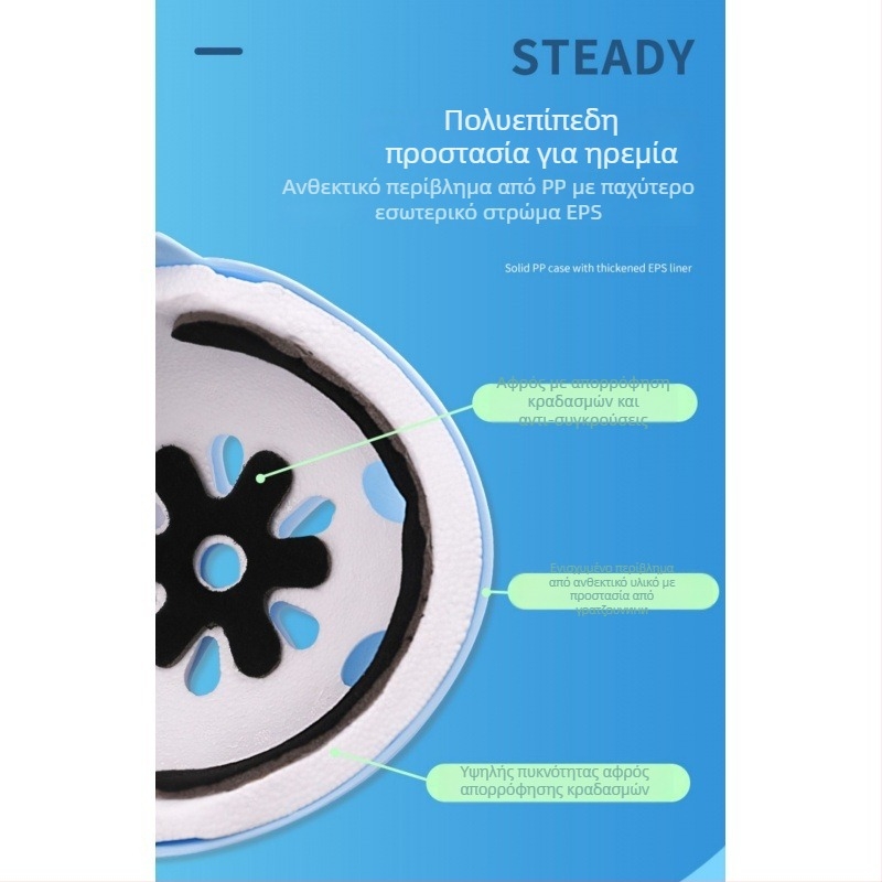 Παιδικό κράνος για ποδηλασία, ρόλερ και σκέιτμπορντ (Υλικό EPP; κράνος τύπου μισού κεφαλιού; για παιδιά; κατάλληλο για πατίνι)