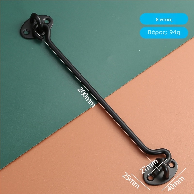 Άγκίστρο παραθύρου από ανοξείδωτο ατσάλι – κατάλληλο για ξύλινα παράθυρα και πόρτες, περιοριστής και κλειδαριά, γυαλισμένη/χρωμιωμένη επιφάνεια, στυλ Νέο Κινέζικο